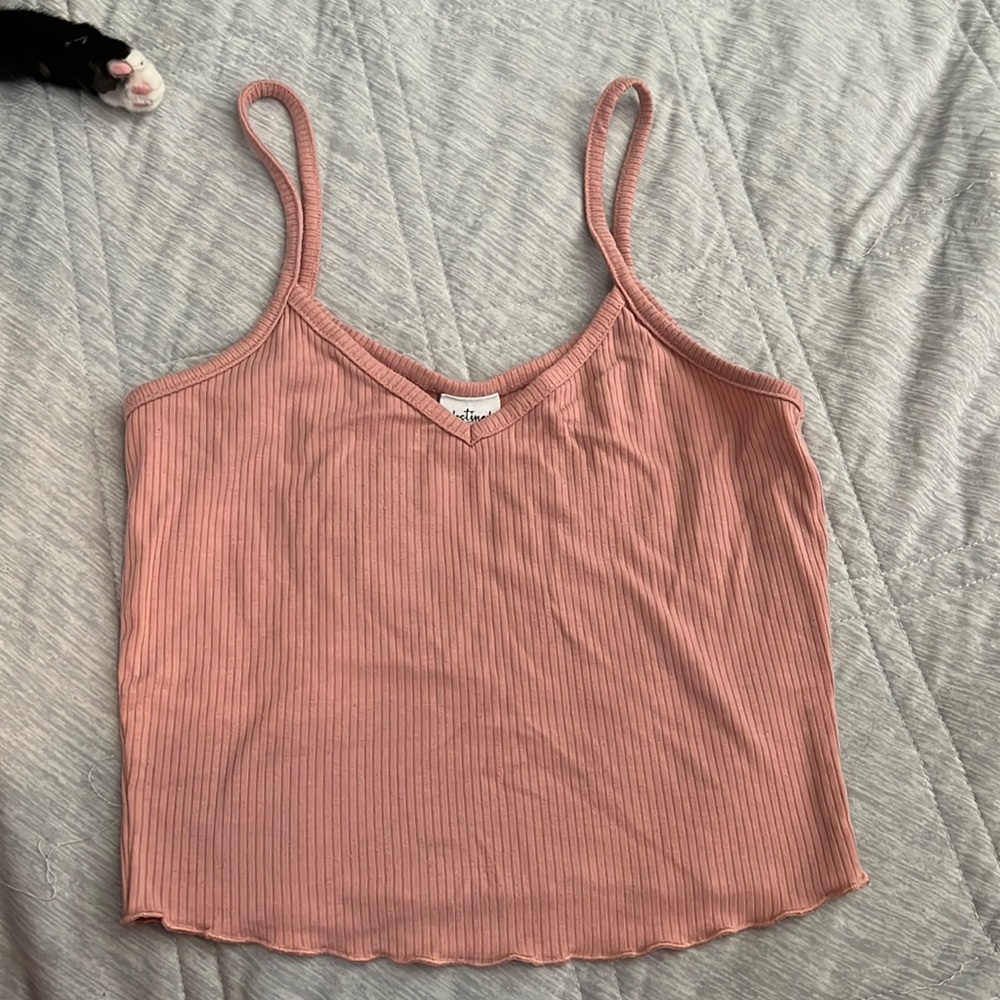 Large pink tank top